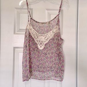 Flowy Sheer Floral Tank Top